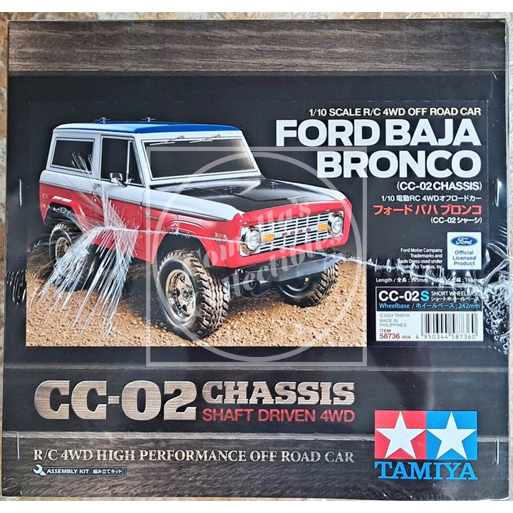 Tamiya 1/10 RC '71 - '75 Ford Baja Bronco CC-02 4WD w/ Motor, ESC & LED #58736A