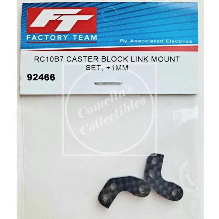 Factory Team Assoc RC10B7 FT +1 mm Carbon Caster Block Link Mount Set #92466