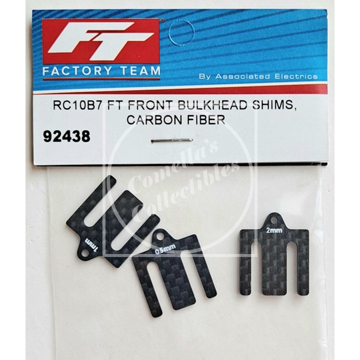 Factory Team Associated RC10B7 FT Carbon Fiber Front Bulkhead Shims #92438