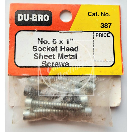 Du-Bro No. 6 x 1" Socket Head Sheet Metal Screws (7 pcs) #387