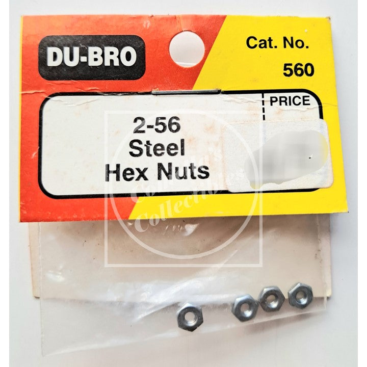 Du-Bro 2-56 Steel Hex Nuts (4 pcs) #560
