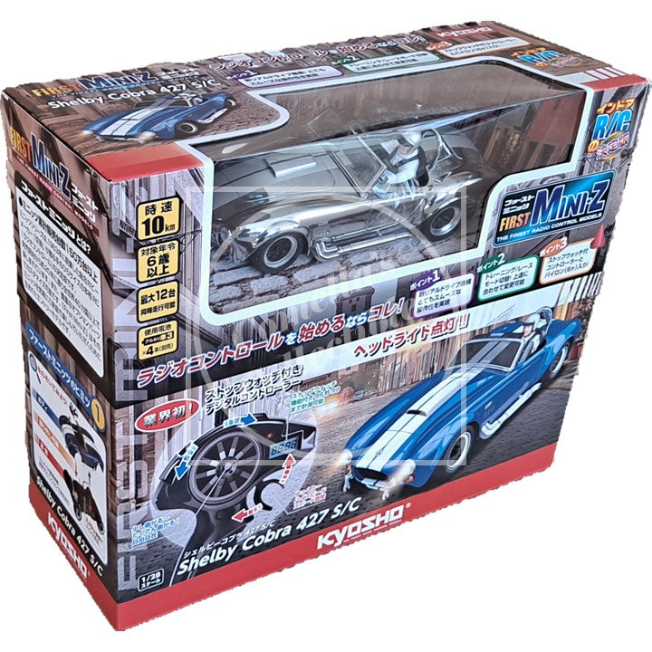 Kyosho First Mini-Z 1:28 Shelby Cobra 427 S/C Chrome RTR 66610C