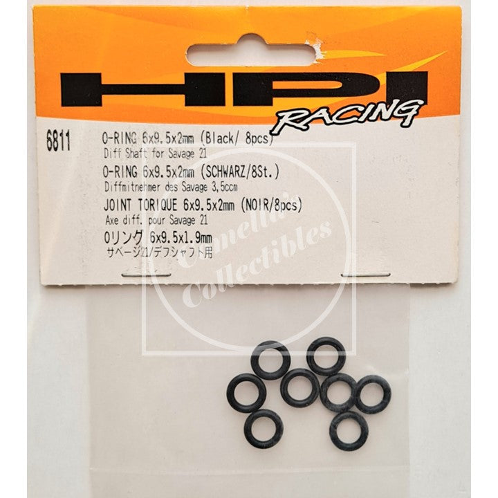 HPI Racing O-Ring 6x9.5x2mm Black (8 pcs) #6811