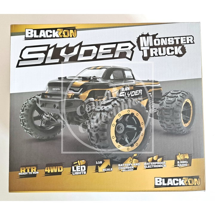 BlackZon Slyder 1:16 Monster Truck RTR Combo 4WD LED 2.4GHz Batt Charger 540101