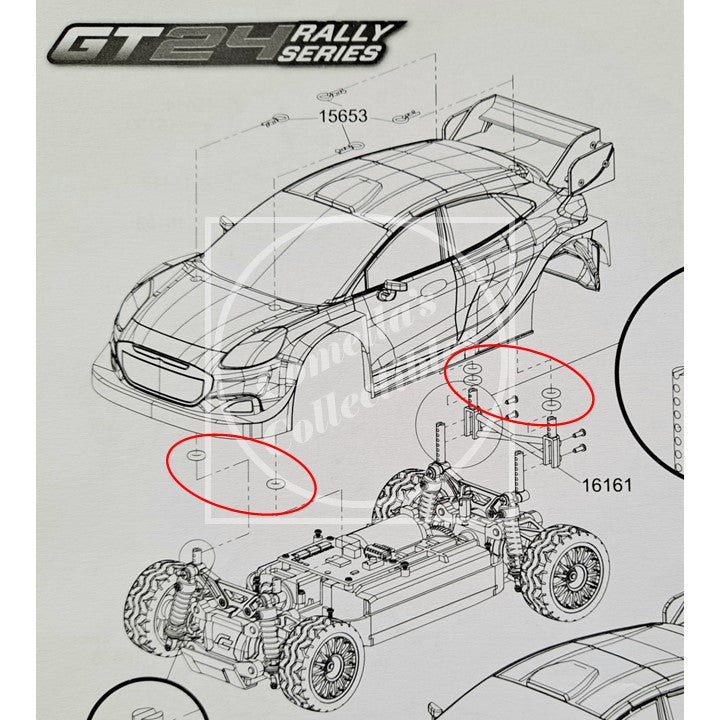 Body Spacer O-Ring for Carisma RC GT24 Series (8 pcs)