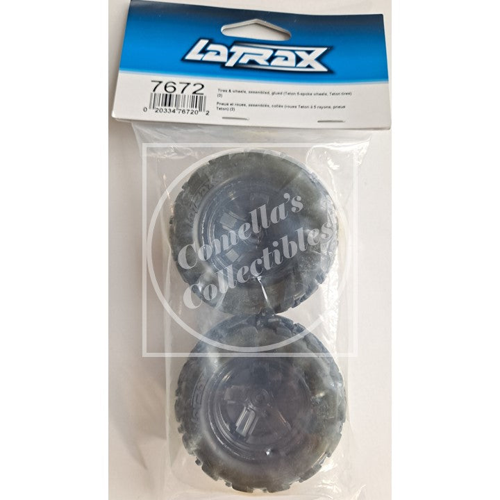 LaTrax® Tires & Teton Wheels, assembled, glued (1 pr) #7672