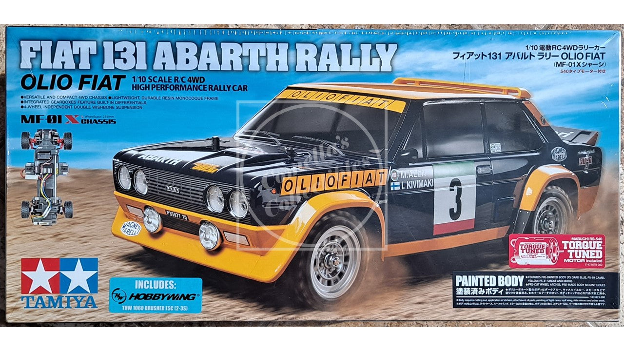 Tamiya 1/10 Olio Fiat 131 Abarth Rally 4WD MF-01X Kit w/ Motor & ESC #47494-60A