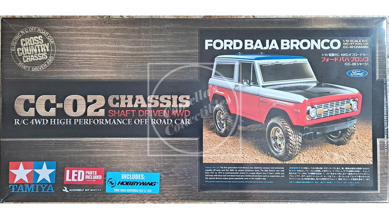 Tamiya 1/10 RC '71 - '75 Ford Baja Bronco CC-02 4WD w/ Motor, ESC & LED #58736A