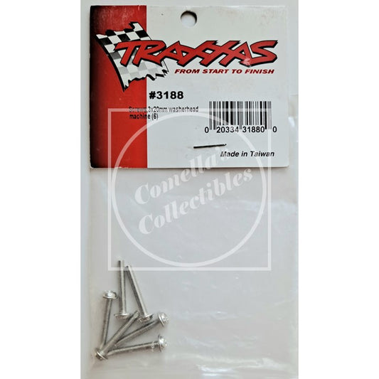 Traxxas 3x20mm Washerhead Machine Screws (6 pcs) #3188