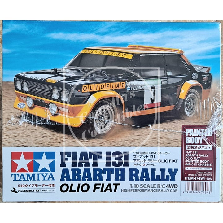 Tamiya 1/10 Olio Fiat 131 Abarth Rally 4WD MF-01X Kit w/ Motor & ESC #47494-60A