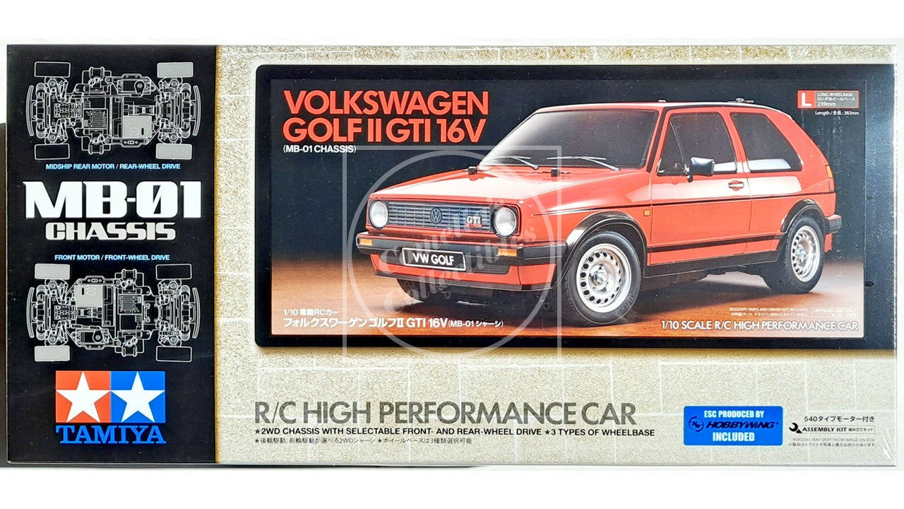 Tamiya 1/10 VW Golf II GTI 16V 2WD Kit MB-01 Chassis Motor & ESC #58748
