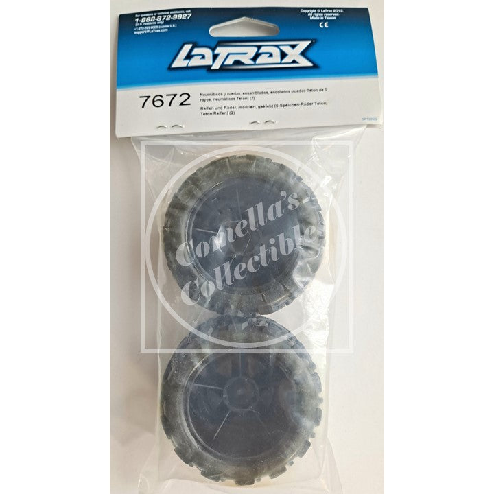 LaTrax® Tires & Teton Wheels, assembled, glued (1 pr) #7672