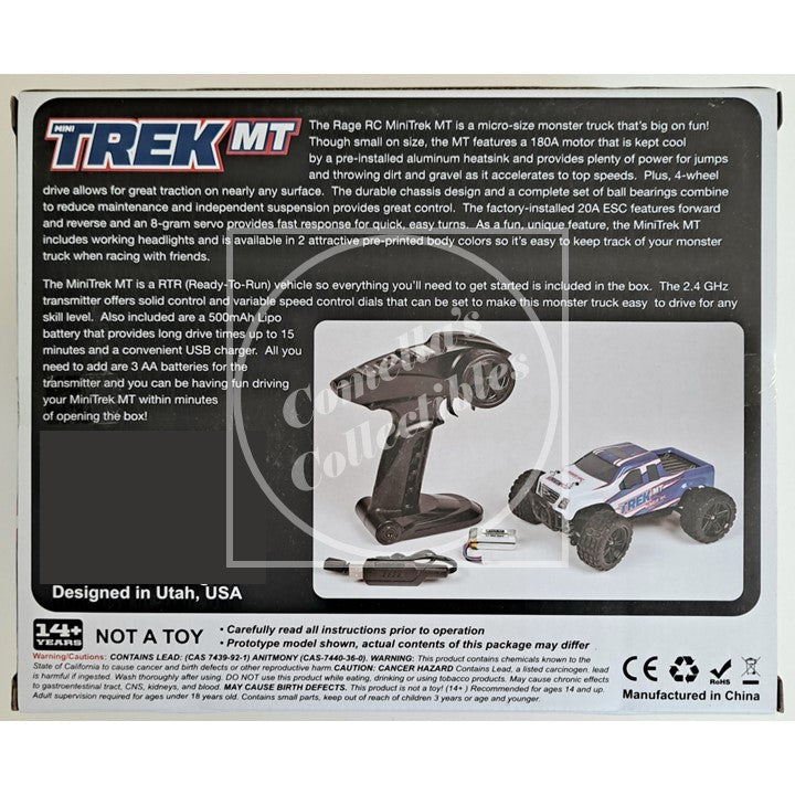 Rage RC Mini Trek 4WD 1/24 RTR MT LiPo Blue RGRC2491