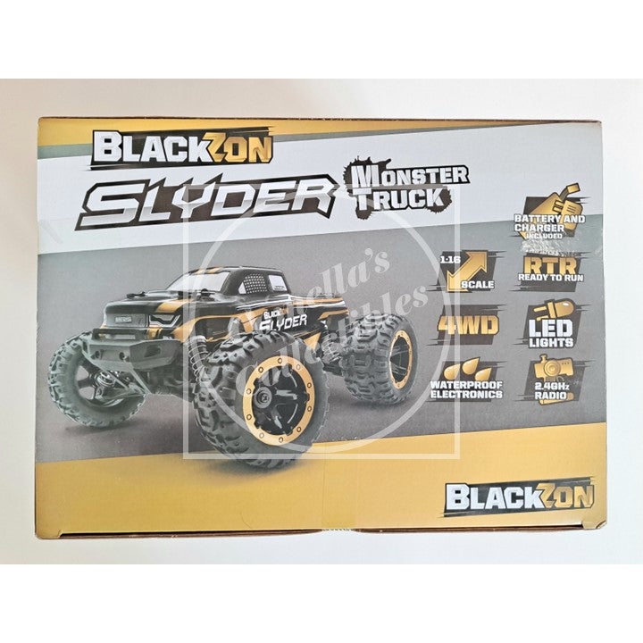 BlackZon Slyder 1:16 Monster Truck RTR Combo 4WD LED 2.4GHz Batt Charger 540101