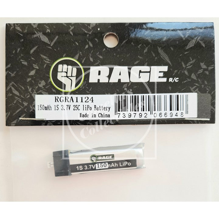 Rage RC 3.7V 150mAh 15C LiPo Battery; Spirit of St. Louis/Vintage Stick RGRA1124