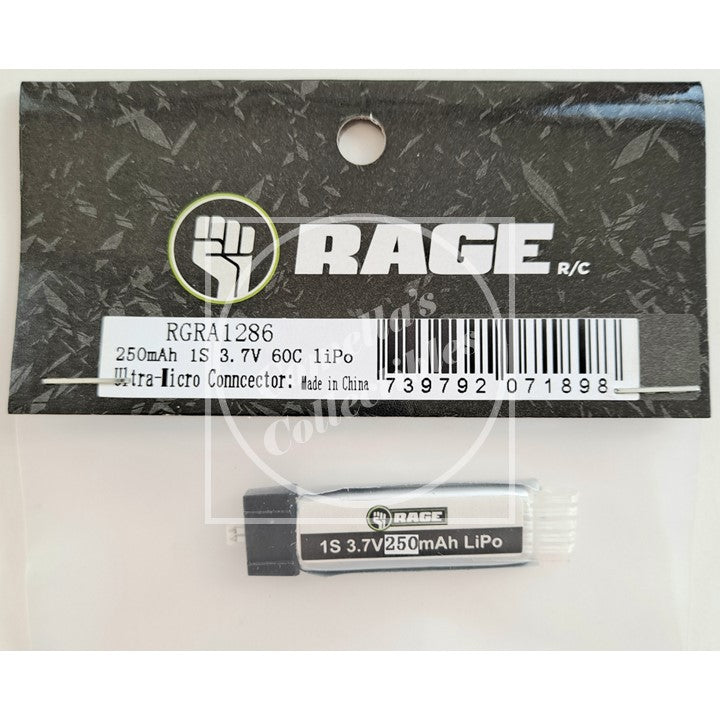 Rage RC 3.7V 250mAh 60C LiPo Battery for Taylorcraft & Beechcraft RGRA1286