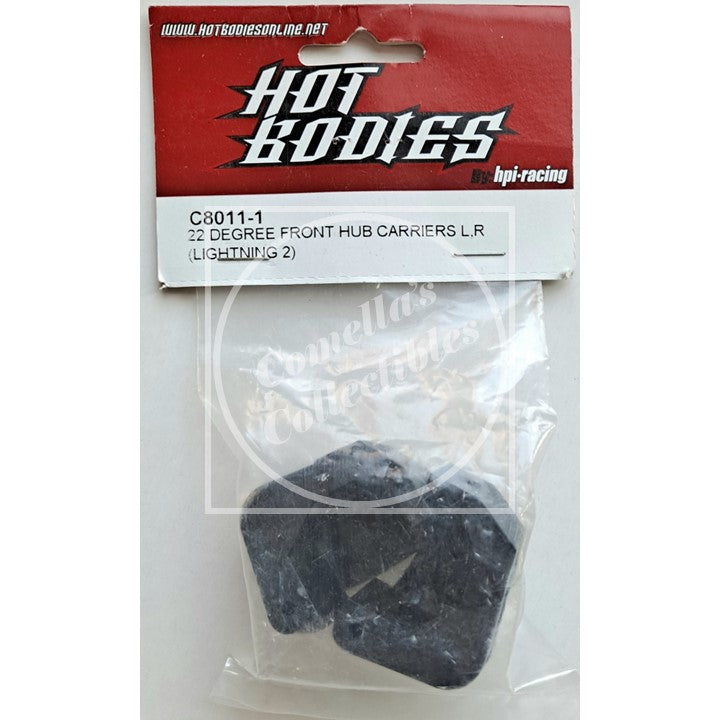 Hot Bodies 22 Degree Left & Right Front Hub Carriers for Lightning 2 C8011-1