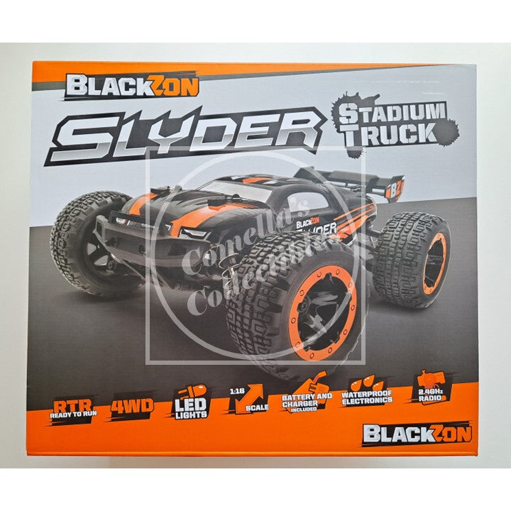 BlackZon Slyder 1:16 Stadium Truck RTR Combo 4WD LED 2.4GHz Batt Charger 540097