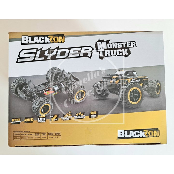 BlackZon Slyder 1:16 Monster Truck RTR Combo 4WD LED 2.4GHz Batt Charger 540101