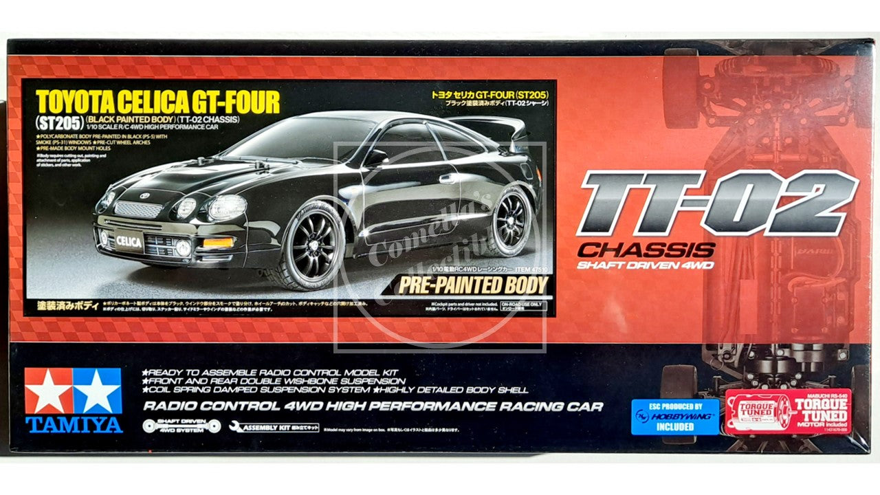 Tamiya 1/10 Toyota Celica GT-Four (ST205) 4WD Black Kit w/ Motor & ESC #47510