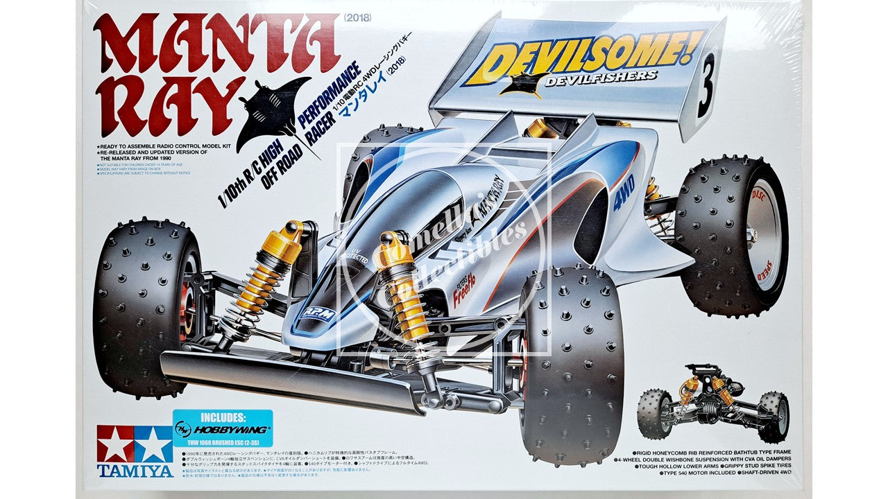 Tamiya RC 47367-A Manta Ray (2018) 1/10 4WD Buggy Kit with Motor and ESC