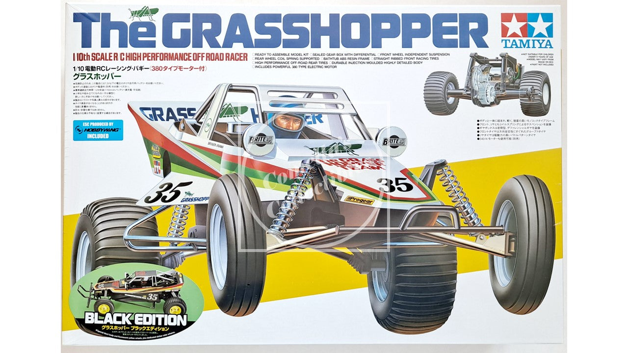 Tamiya 1/10 Grasshopper Black Edition 2WD Buggy Kit w/ Motor & ESC #47522