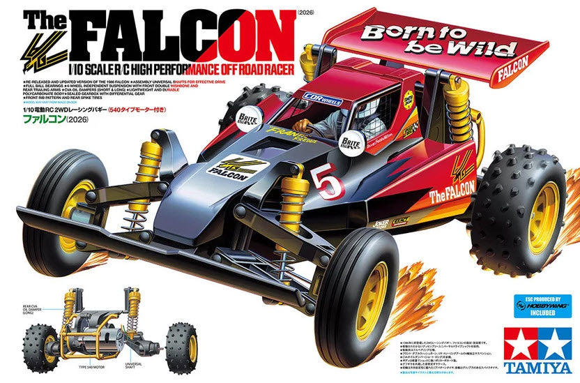 Tamiya 47532 RC 1/10 The Falcon 2026 2WD Buggy Kit w/ Motor and ESC
