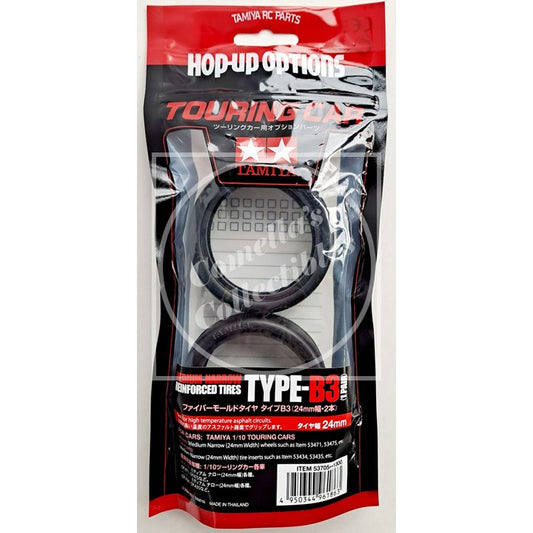 Tamiya Hop-Up Medium-Narrow Reinforced Tires Type-B3 (24mm Width, 1 Pair) #53705