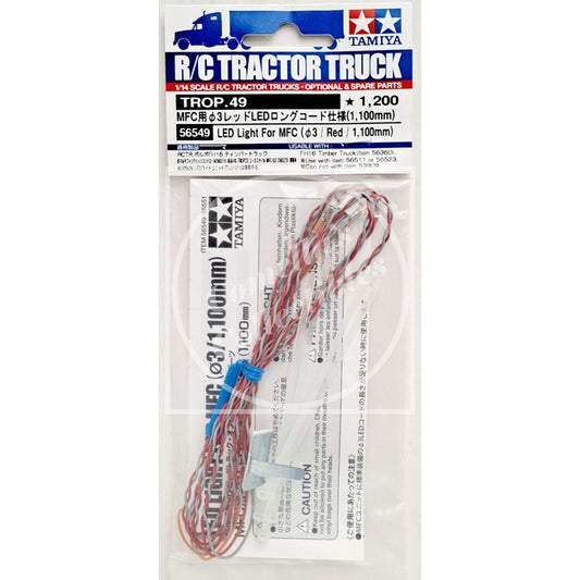 Tamiya 56549 Red LED Light for MFC 1100mm 3mm
