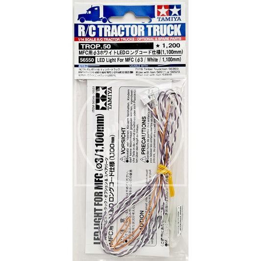 Tamiya 56550 White LED Light for MFC 1100mm 3mm