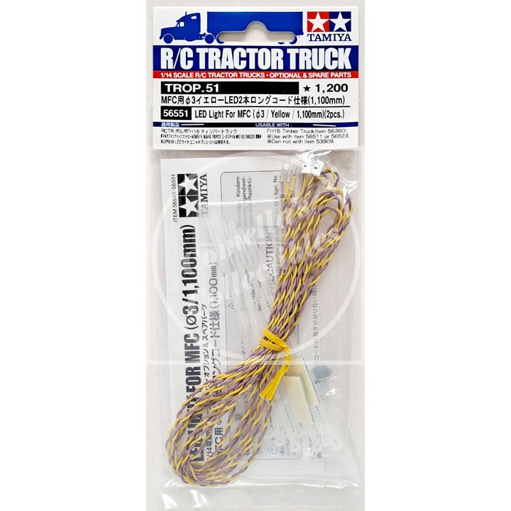 Tamiya 56551 Yellow LED Light for MFC 1100mm 3mm