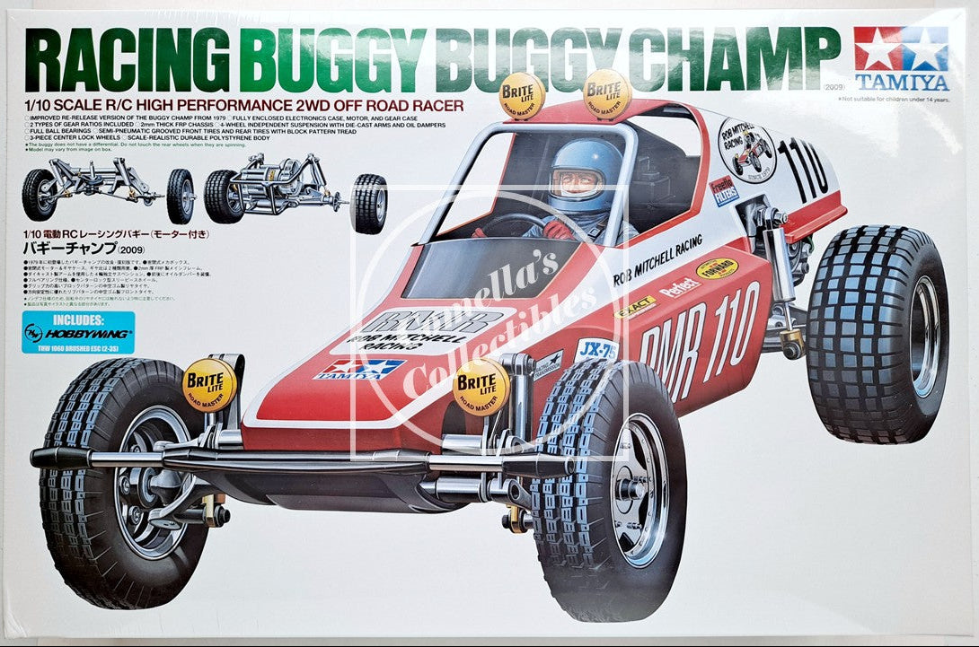 Tamiya 58441-A RC 1/10 Buggy Champ 2009 2WD Kit with 540 Motor & ESC