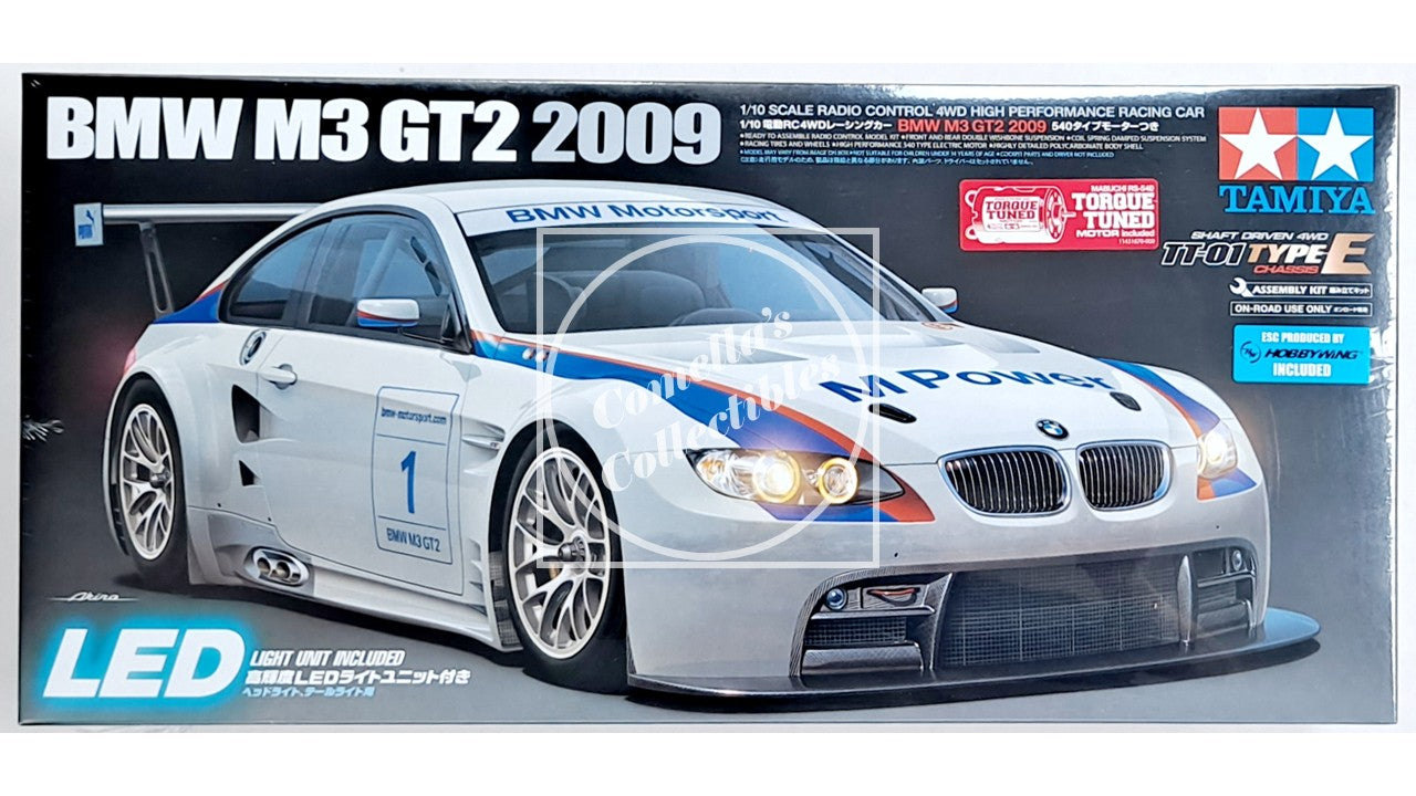 Tamiya 58449 BMW M3 GT2 2009 (E92) Kit 1/10 RC TT-01E with Motor & ESC