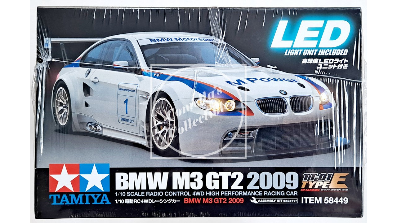 Tamiya 58449 BMW M3 GT2 2009 (E92) Kit 1/10 RC TT-01E with Motor & ESC