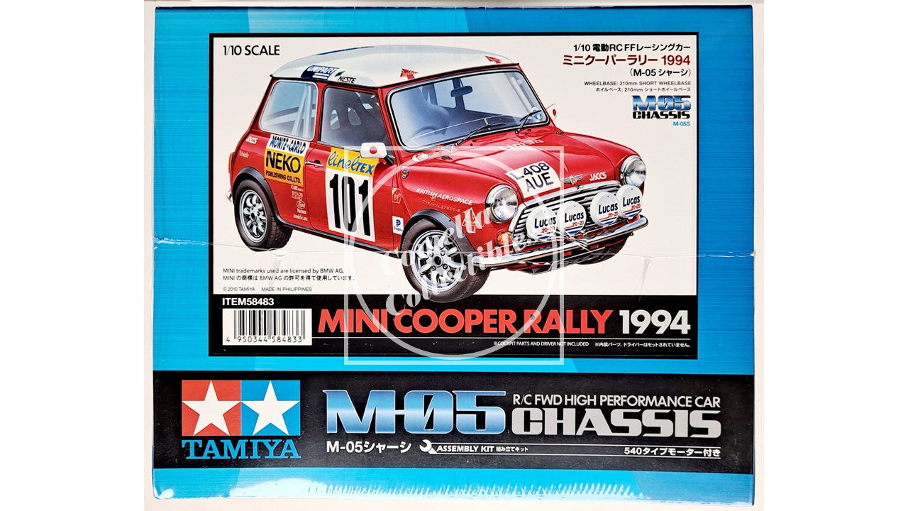 Tamiya 58483 Mini Cooper '94 Monte Carlo Kit M-05 1/10 RC FWD w/ Motor & ESC