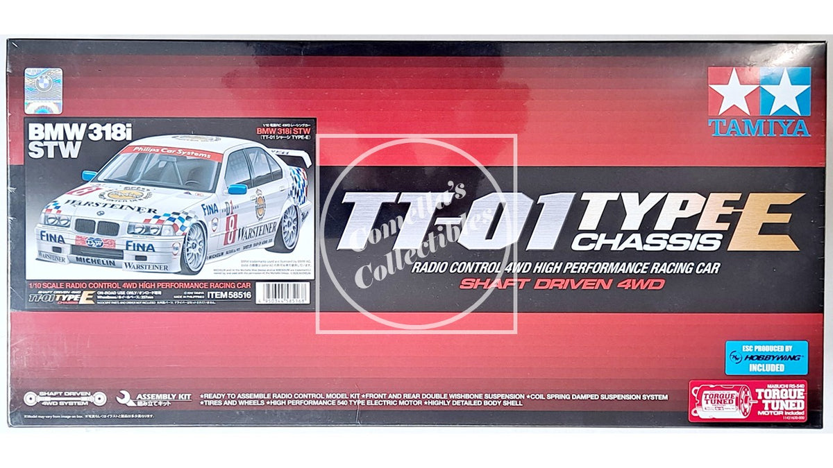 Tamiya 58516 BMW 318i STW Kit 1/10 RC TT-01E with Motor & ESC