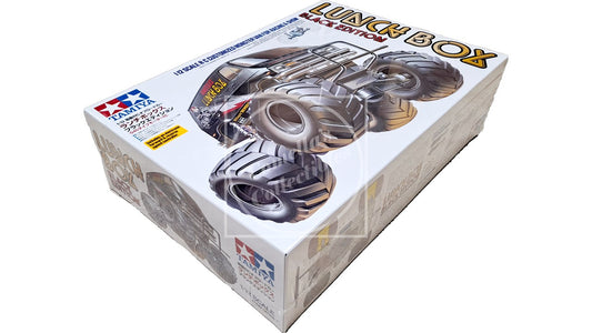 Model kit packaging with Tamiya branding on a white background
