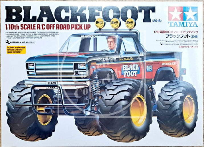 Model kit box for Tamiya Blackfoot 1/10th scale RC off-road pickup truck
