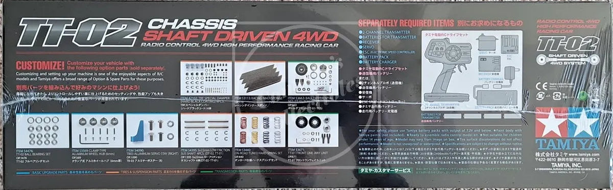 Tamiya 1/10 Mercedes-AMG GT3 4WD Kit TT-02 Chassis Motor & ESC #58639