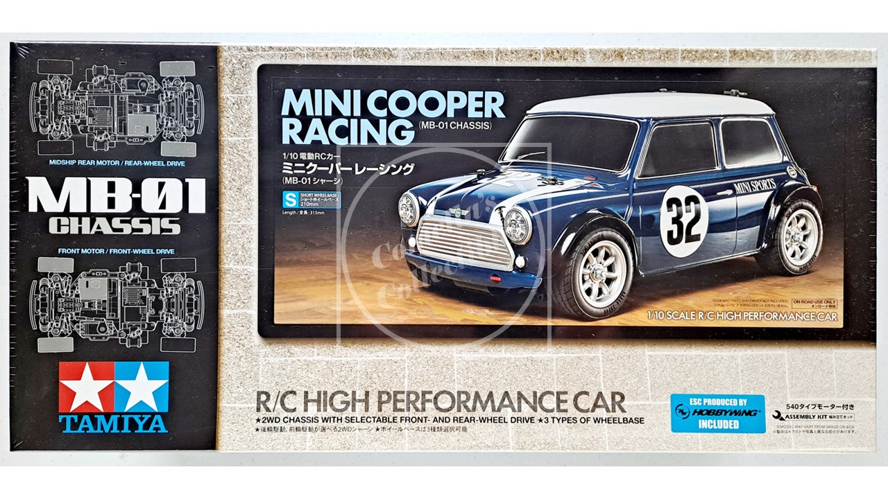 Tamiya 58747 RC 1/10 Mini Cooper Racing 2WD Kit MB-01 Chassis Motor & ESC