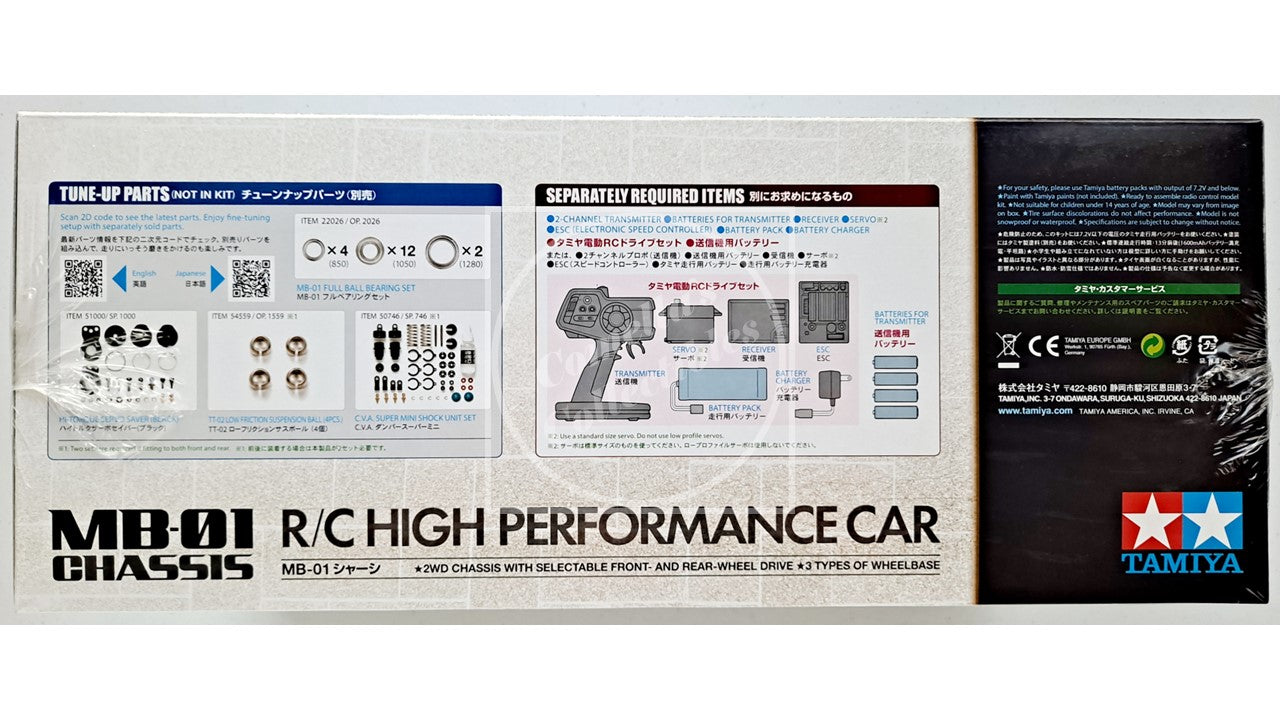 Tamiya 58747 RC 1/10 Mini Cooper Racing 2WD Kit MB-01 Chassis Motor & ESC
