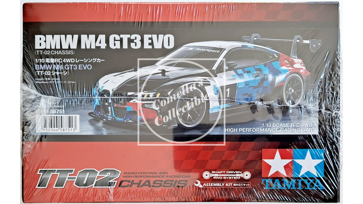 Tamiya 58751 BMW M4 GT3 EVO 4WD Kit TT-02 1/10 Chassis Motor & ESC
