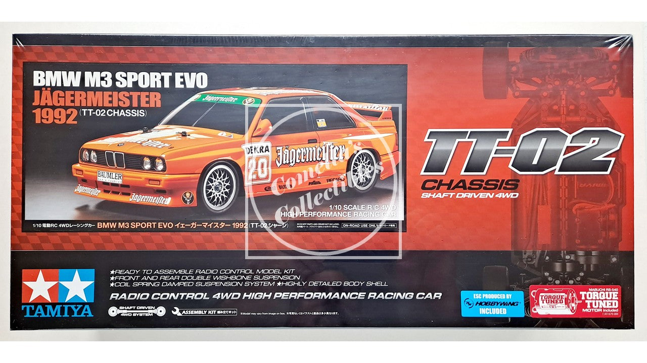 Tamiya 58760 BMW M3 Sport EVO 1992 4WD Kit TT-02 1/10 Chassis Motor & ESC