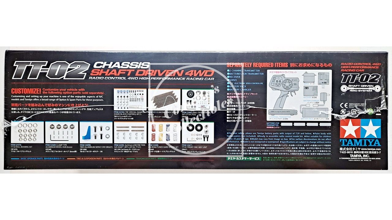 Tamiya 58760 BMW M3 Sport EVO 1992 4WD Kit TT-02 1/10 Chassis Motor & ESC