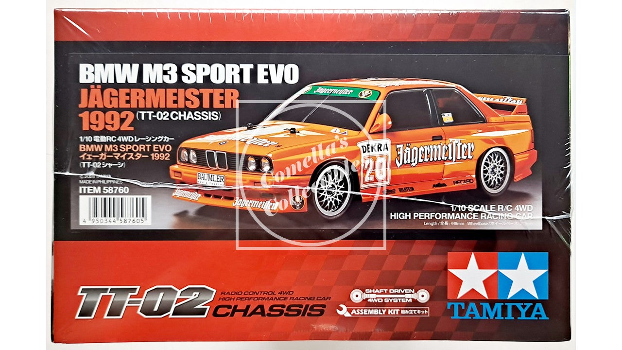Tamiya 58760 BMW M3 Sport EVO 1992 4WD Kit TT-02 1/10 Chassis Motor & ESC