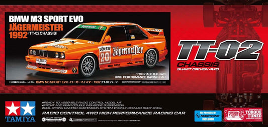 Tamiya 58760 BMW M3 Sport EVO 1992 4WD Kit TT-02 1/10 Chassis Motor & ESC