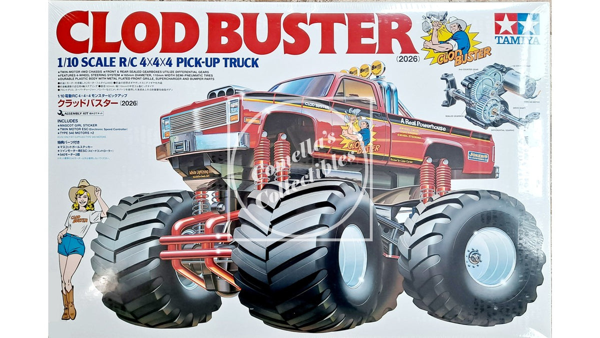 Tamiya RC 1/10 58762 Clod Buster 2026 4WD Kit with 540 Motor & ESC