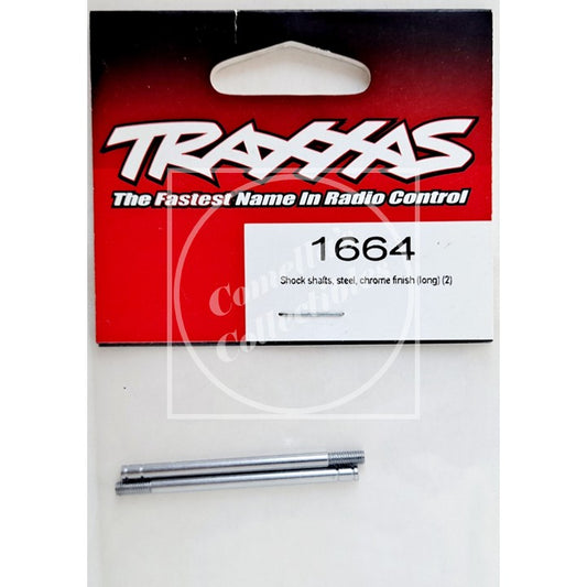 Traxxas 1664 Shock shafts, steel, chrome finish (long) (2 pcs)