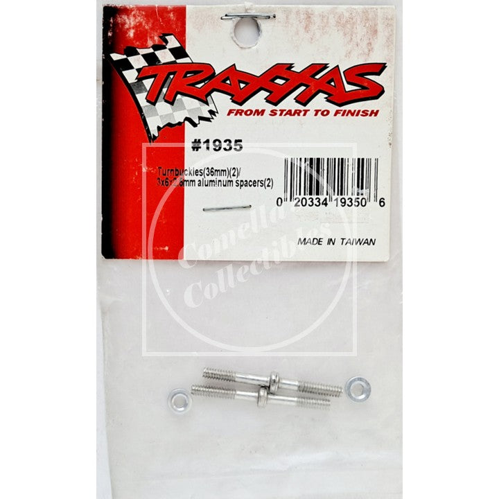 Traxxas 1935 36mm Turnbuckle (2 pcs) and 3 x 6 x 2.5mm Aluminum Spacer (2 pcs)