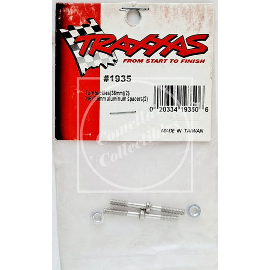 Traxxas 1935 36mm Turnbuckle (2 pcs) and 3 x 6 x 2.5mm Aluminum Spacer (2 pcs)